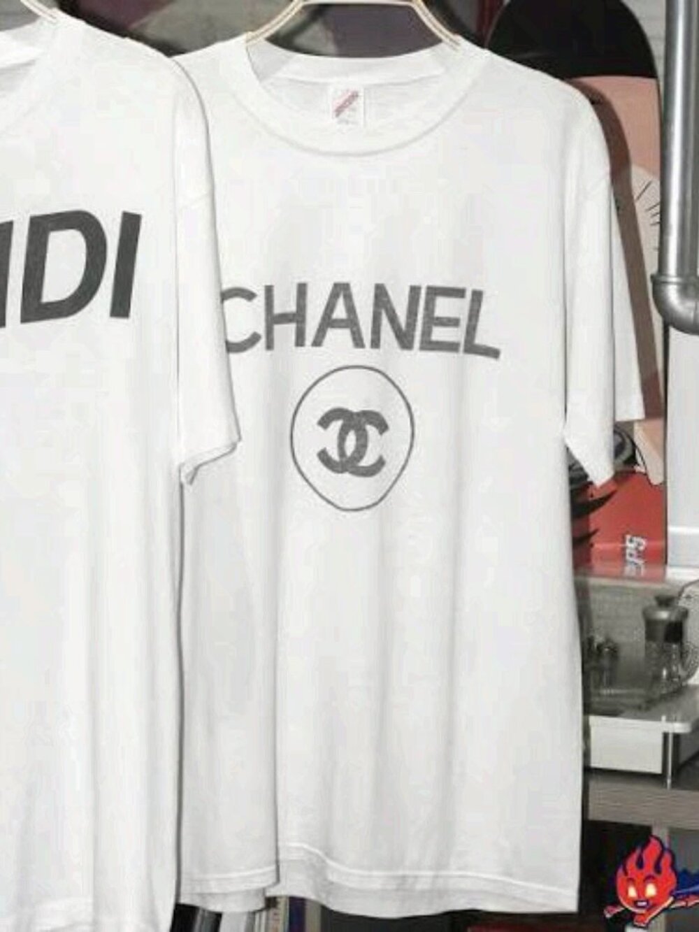 Chanel CC Logo White Designer Graphic T-Shirt